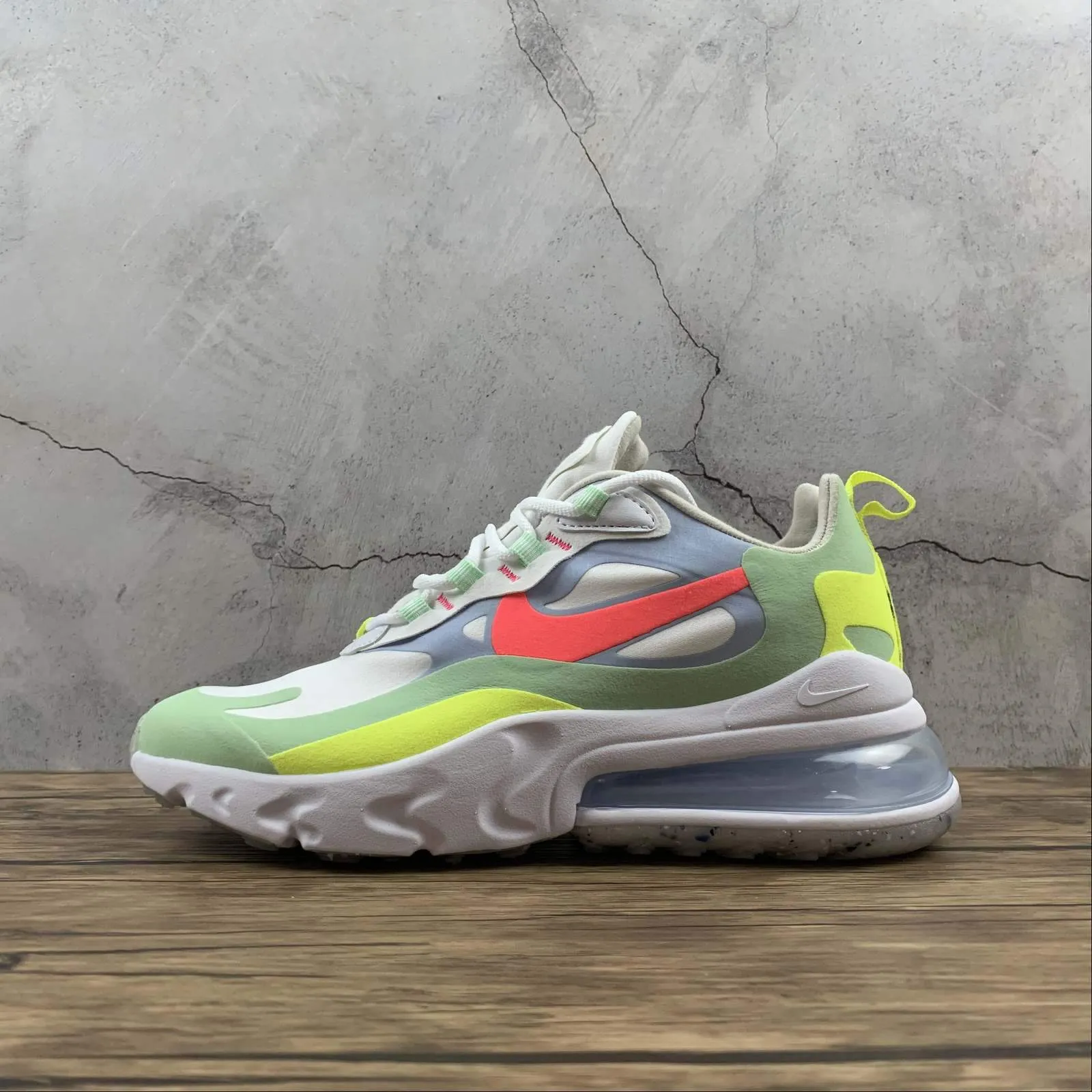 power - walking shoes Hard - wearing Air Max 270 React White Flash Crimson-White DB5927-161