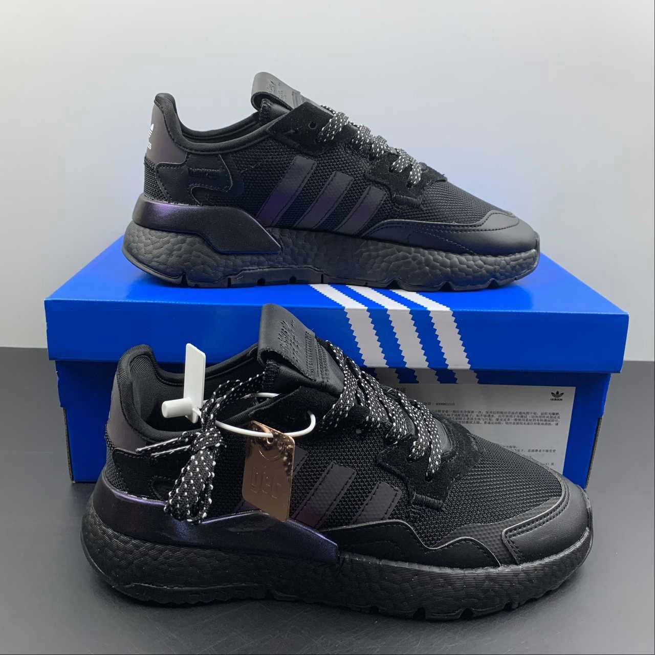 Adidas Nite Jogger Black Purple FW6697 road race