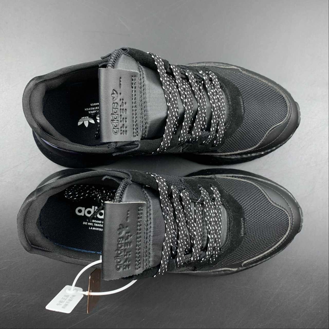 5K Run Adidas Nite Jogger Black Purple FW6697