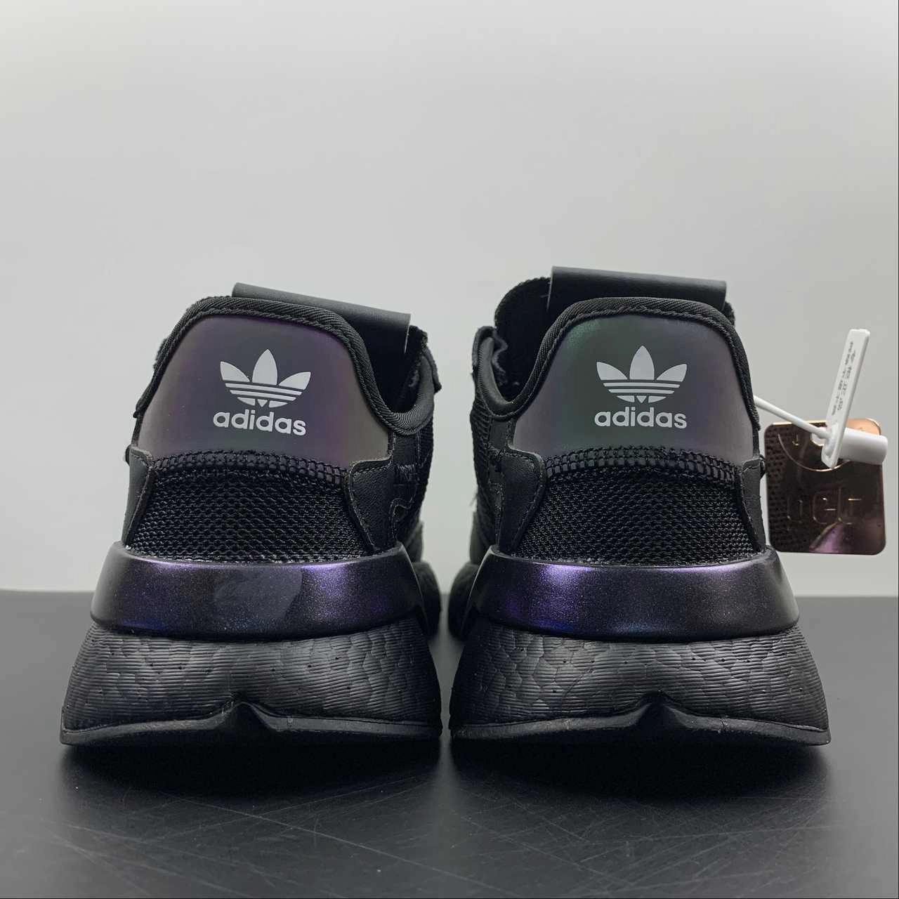 reflective running option moisture - wicking - design shoes Adidas Nite Jogger Black Purple FW6697