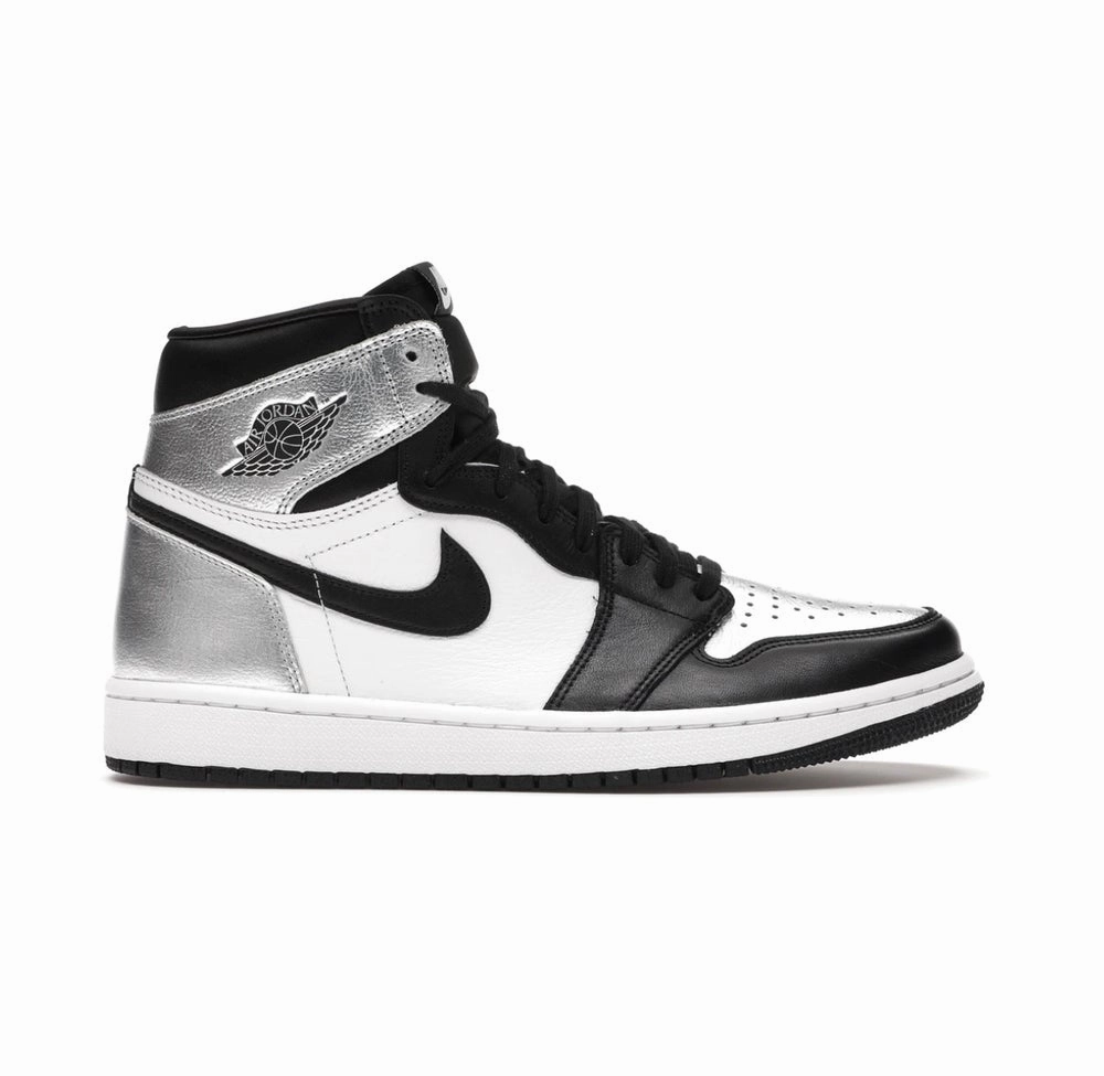 JORDAN 1 HIGH 'SILVER TOE' Recycled Rubber Outsole Structured Fit