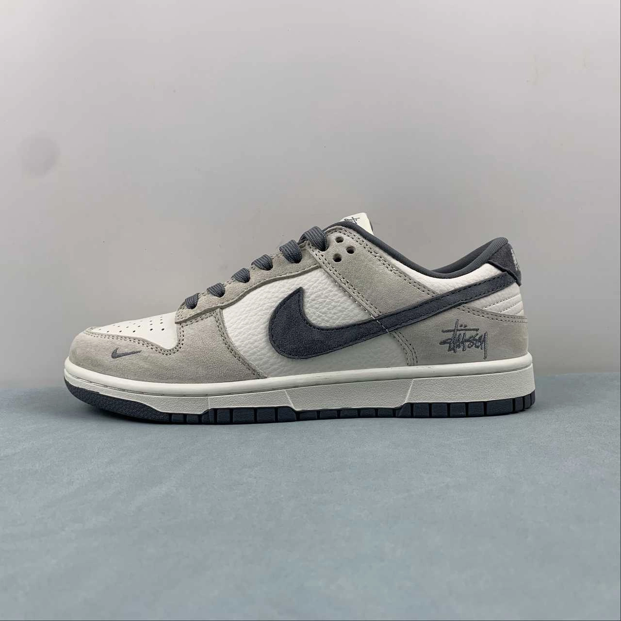 Modern Routine Breath Points Stussy x SB Dunk Low Off White Grey FC1688-154