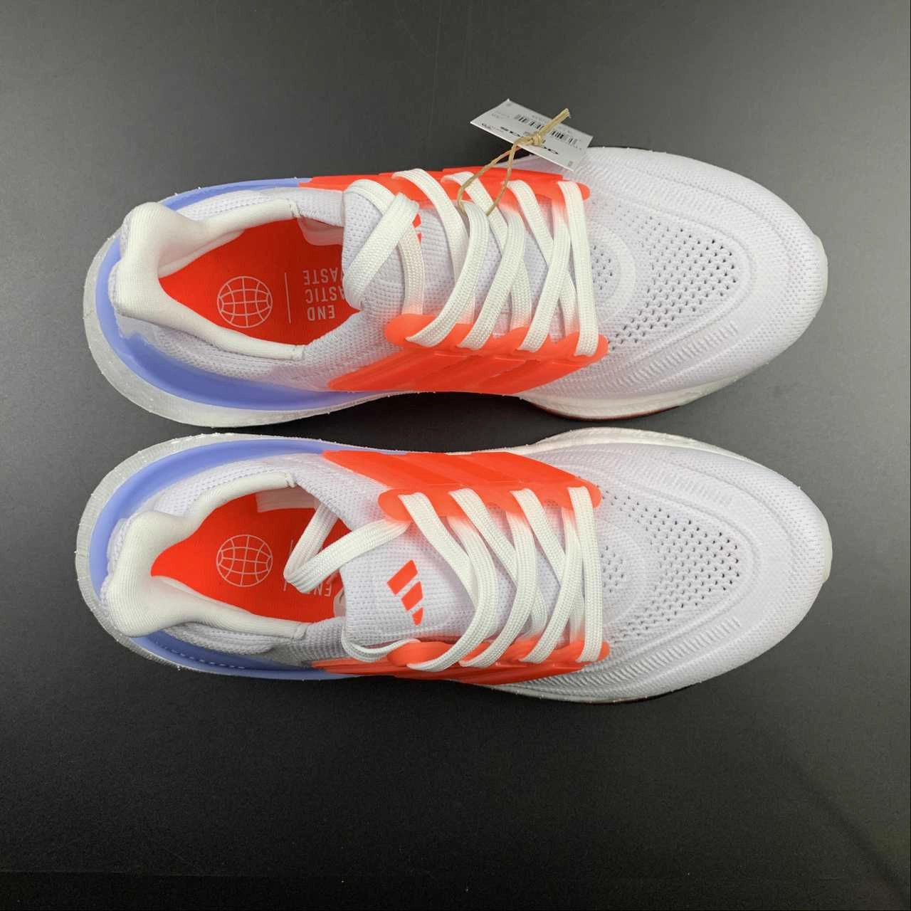 Adidas UltraBoost Light J Cloud White Solar Red H06357 female athlete shoes