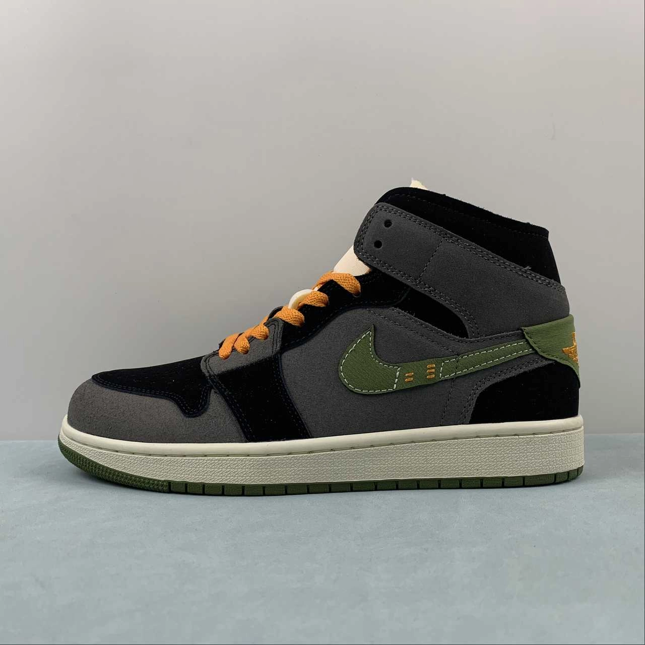 Air Jordan 1 Mid SE CRAFT Anthracite Light Olive FD6817-003 Flex Daily