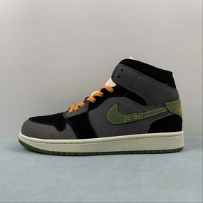 Knit Air Jordan 1 Mid SE CRAFT Anthracite Light Olive FD6817-003