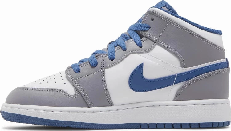 Nike Jordan 1 Mid Cement True Blue GS Lightweight Midsole Geometry