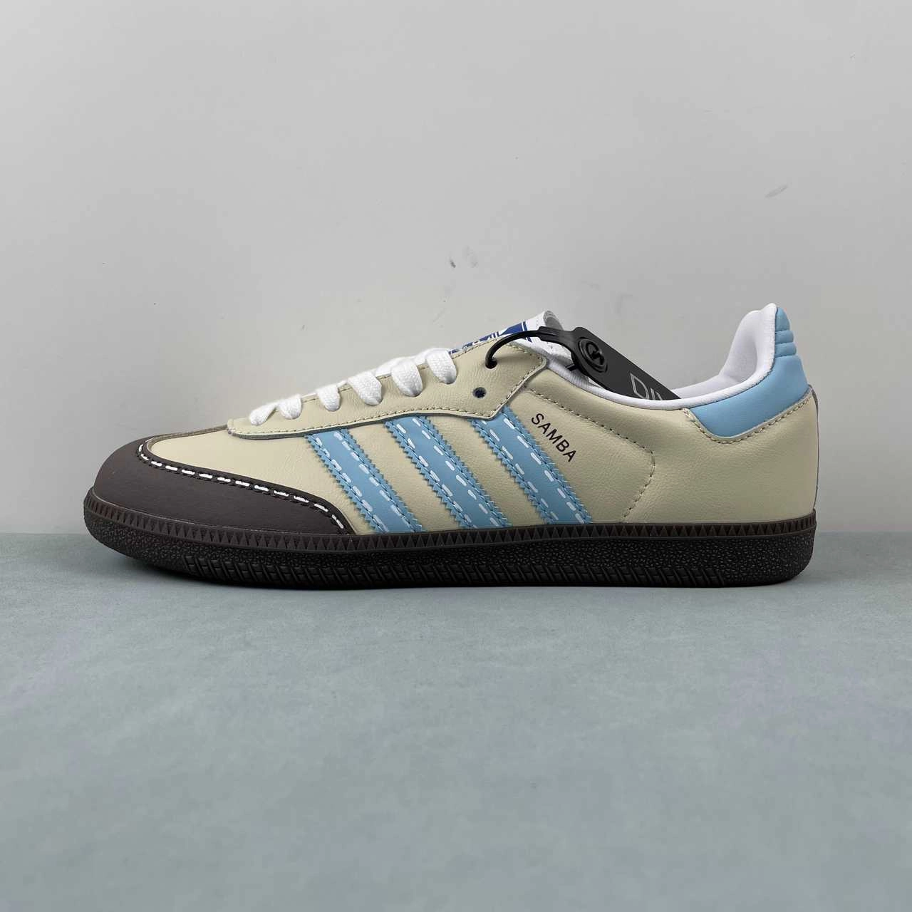 Closed Toe Adidas Samba OG Yellow Blue Brown  IG1024
