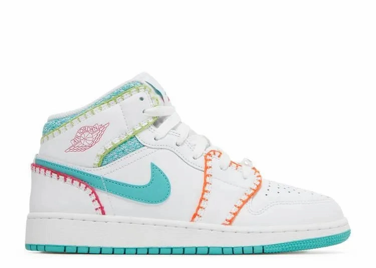 Light Flex SyntheticUpper Air Jordan 1 Mid Multi Knit (GS)