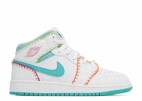 Light Flex SyntheticUpper Air Jordan 1 Mid Multi Knit (GS)