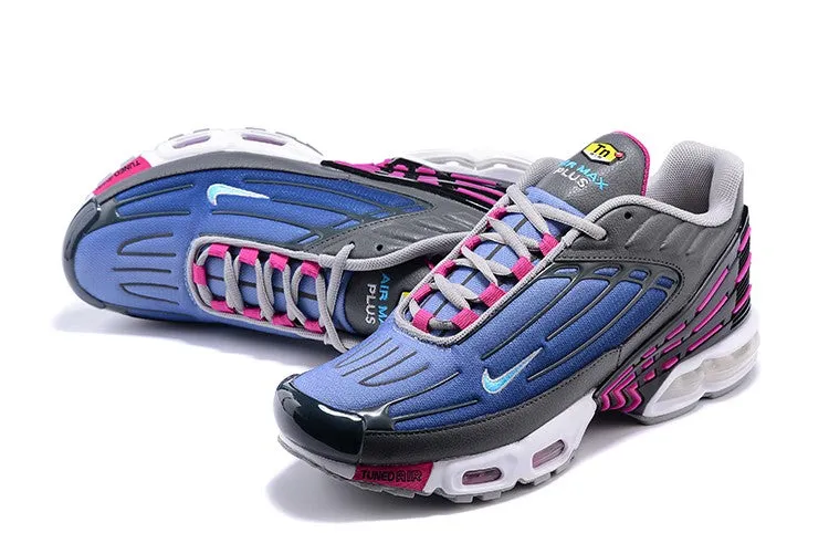 Air Max Plus 3 Blue Dark Grey Red White CO7005-007 single - density sole shoes soccer - compatible shoes