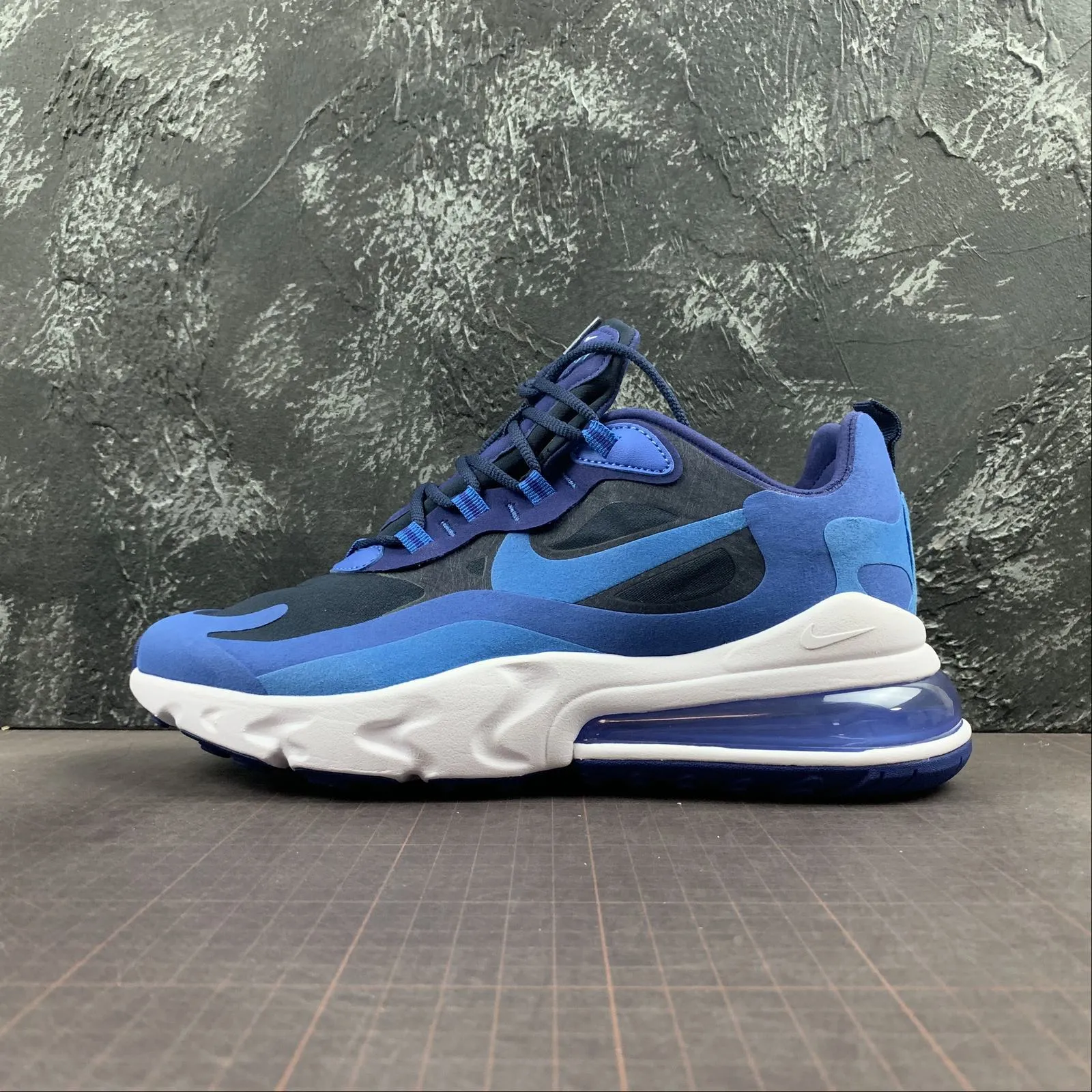 rocker - sole shoes Air Max 270 React Blue Void Photo Blue AQ4971-400