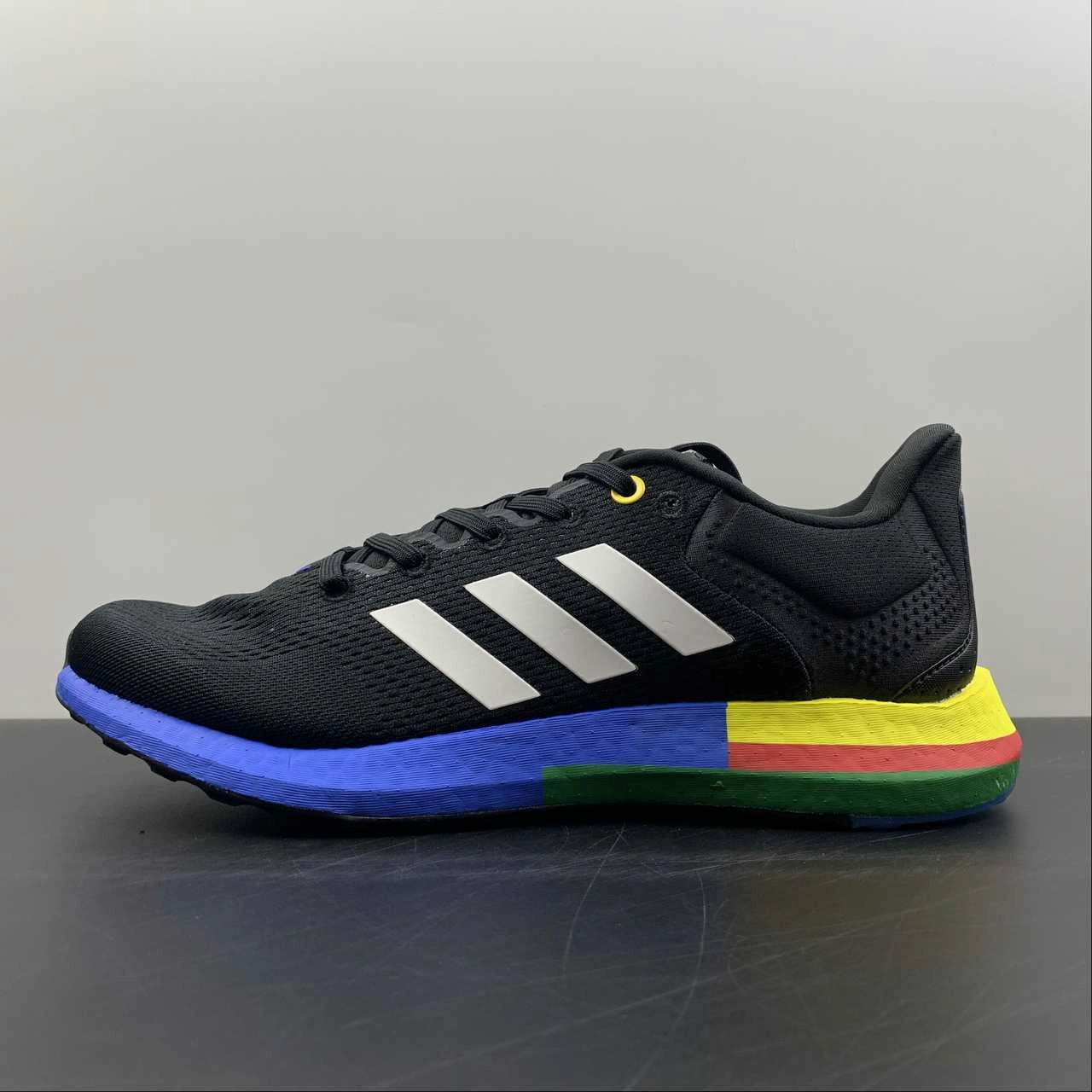 Adidas PureBoost 21 Black Blue Green coastal