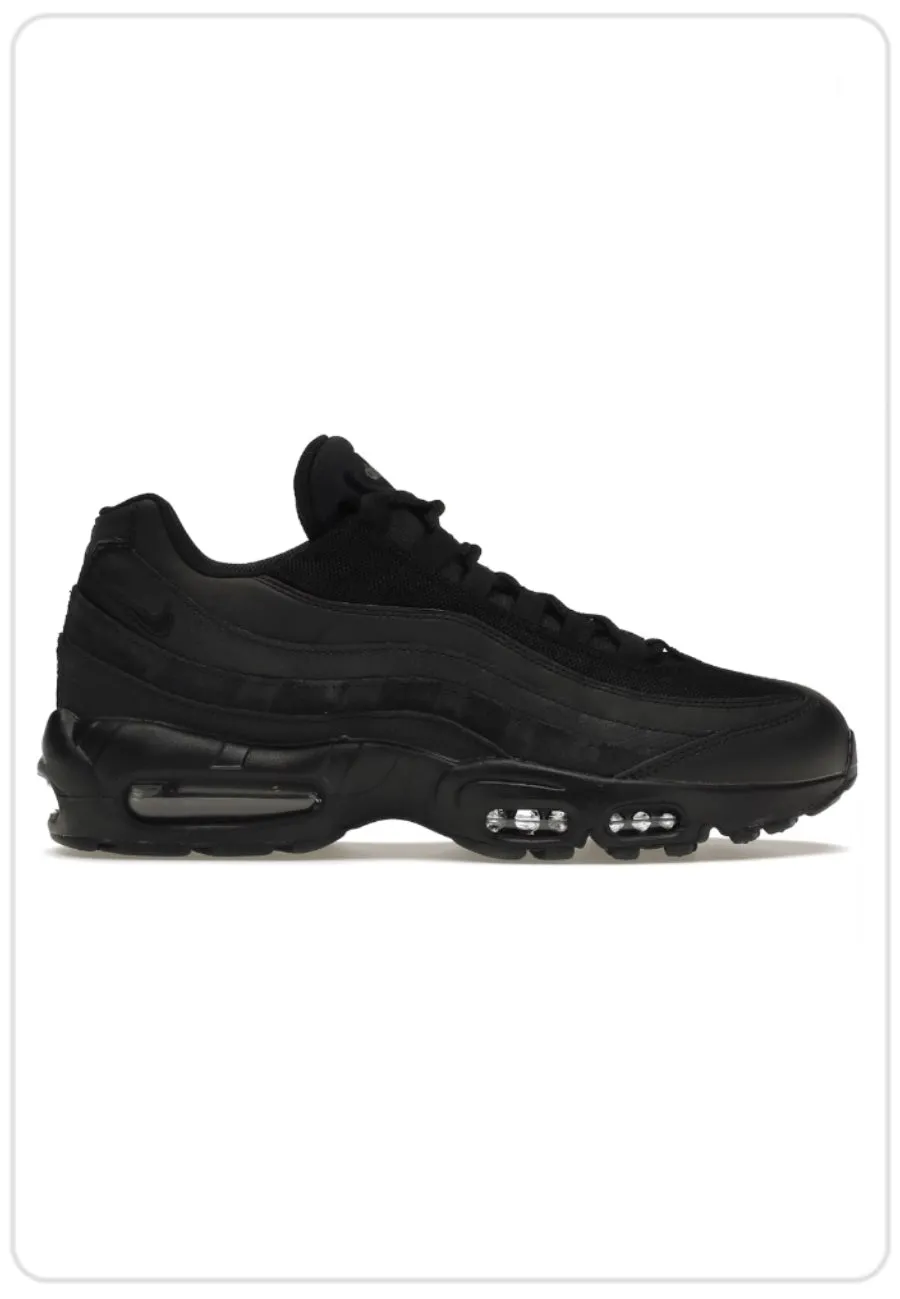 Nike Air Max 95 Essential Triple Black slip - resistant sole shoes aesthetic - design