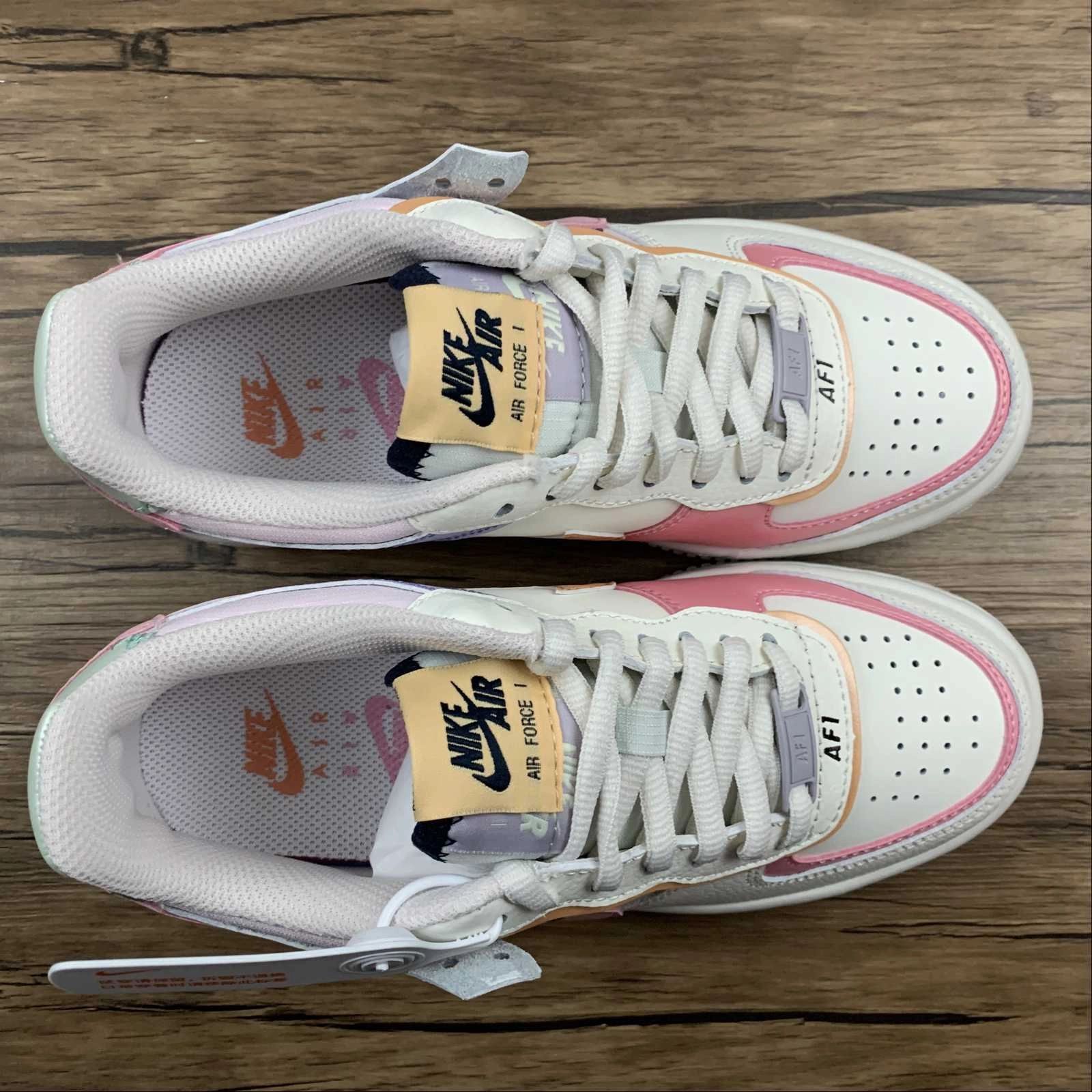 Air Force 1 Shadow Sail Orange Chalk Dark Obsidian Pink Glaze CI0919-111 Water Resistant mesh ventilation