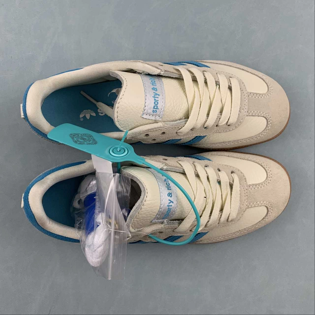 Any Season Fast Move Adidas SAMBA OG Sporty and Rich Cream White Blue Rush Gum IE7096