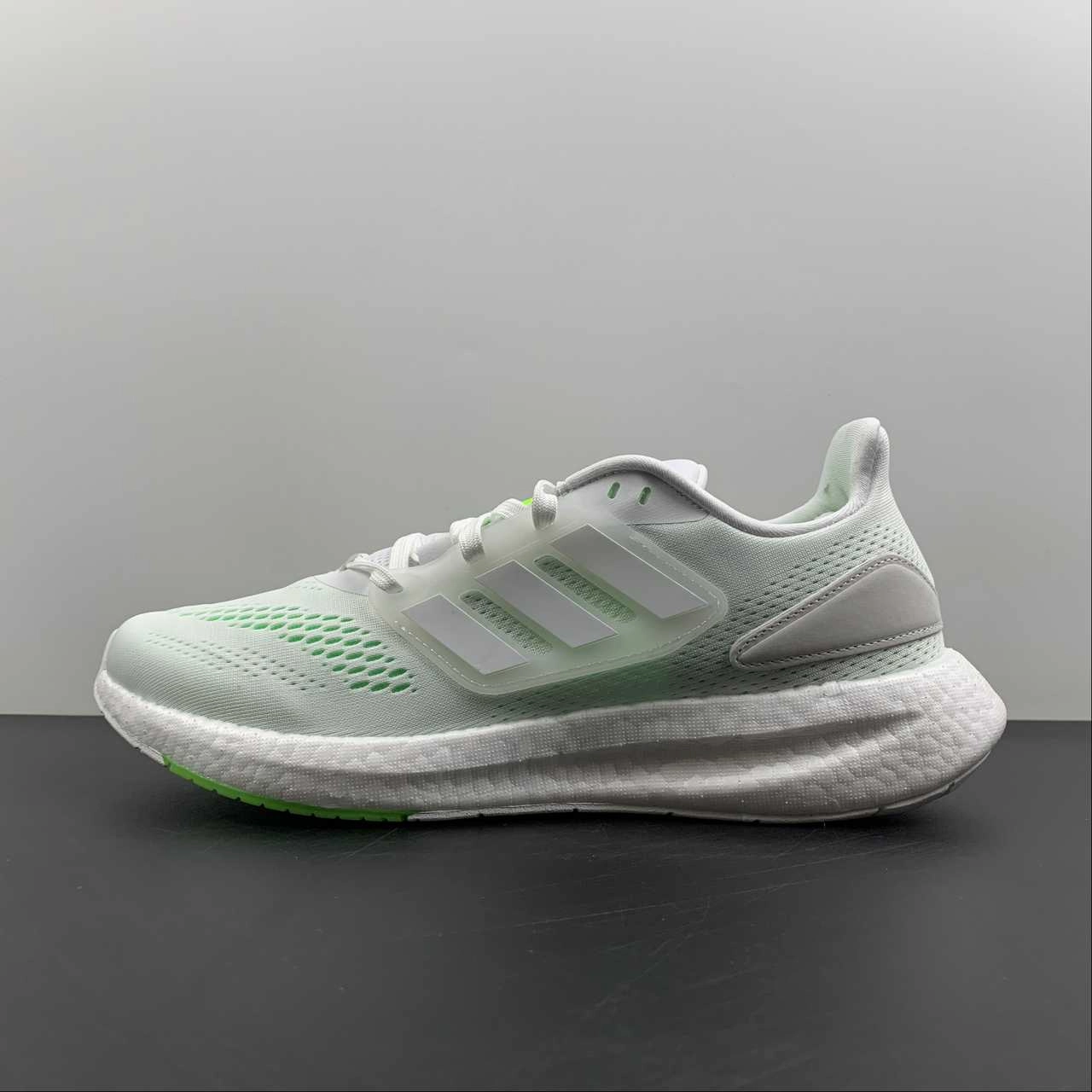 Adidas PureBoost 22 White Beam Green Senior sports - brand shoes