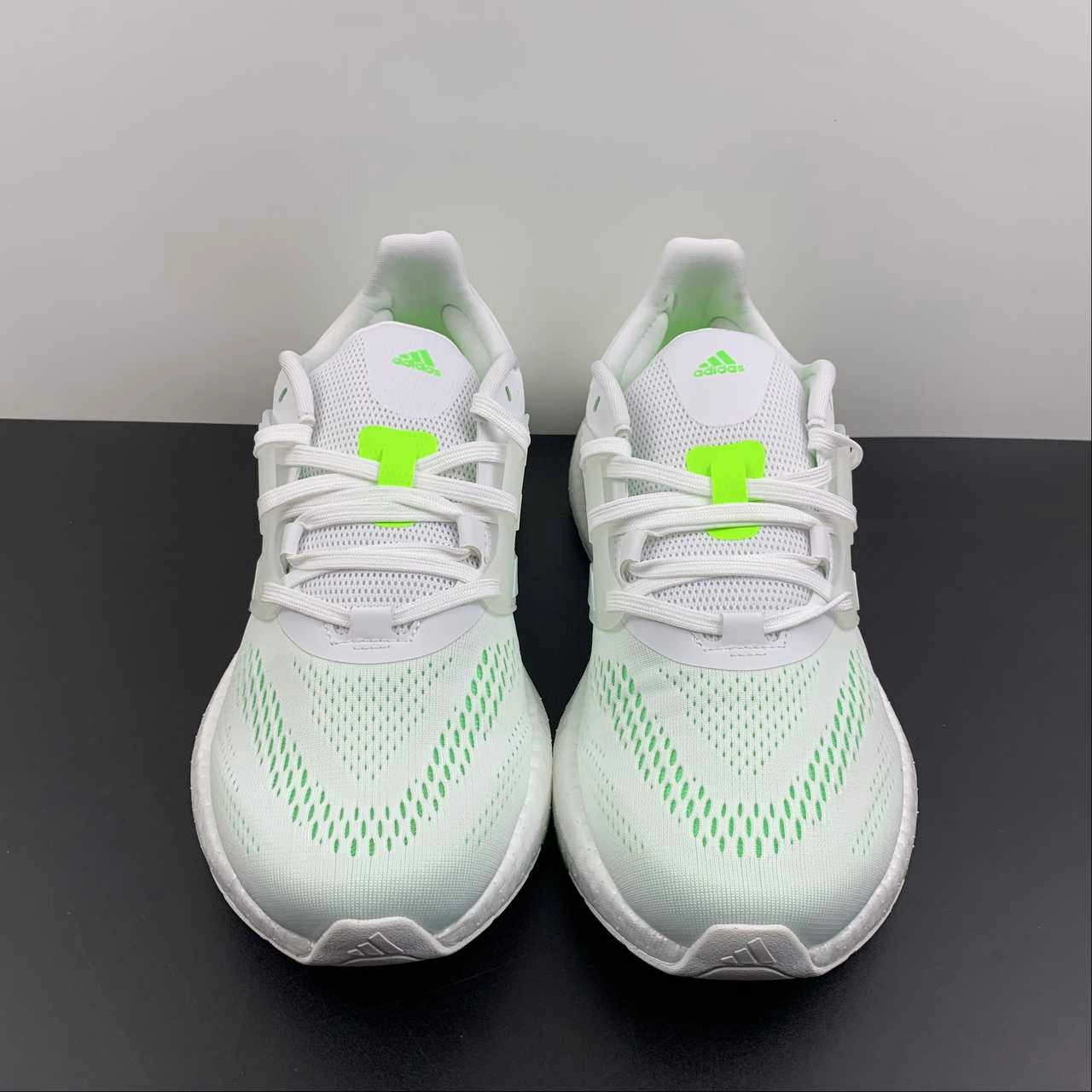 Adidas PureBoost 22 White Beam Green arctic - themed running option