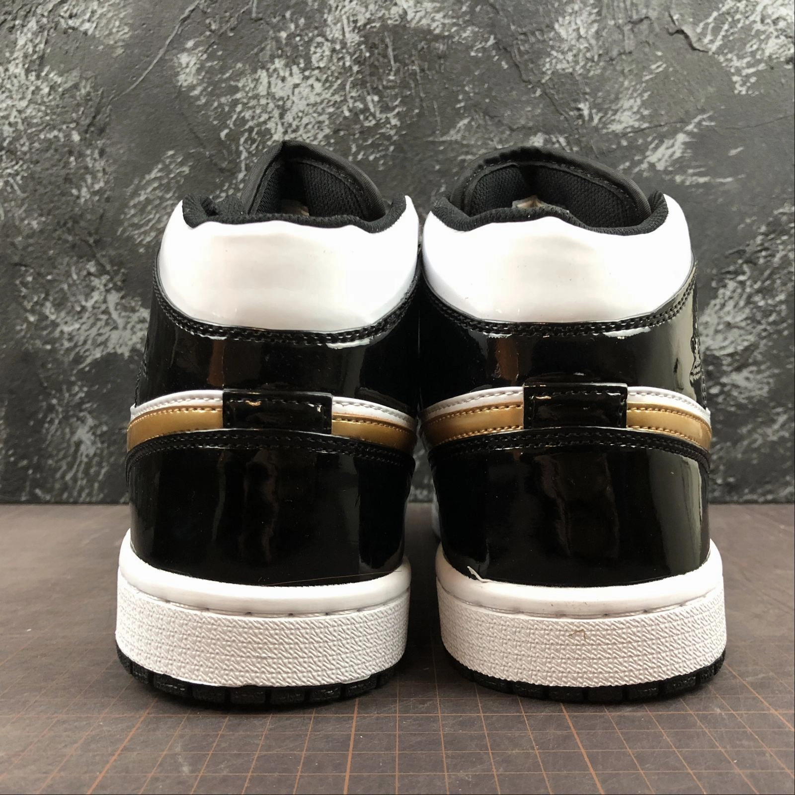 Air Jordan 1 Mid Black White Gold Motion Control Feature Durability Tested