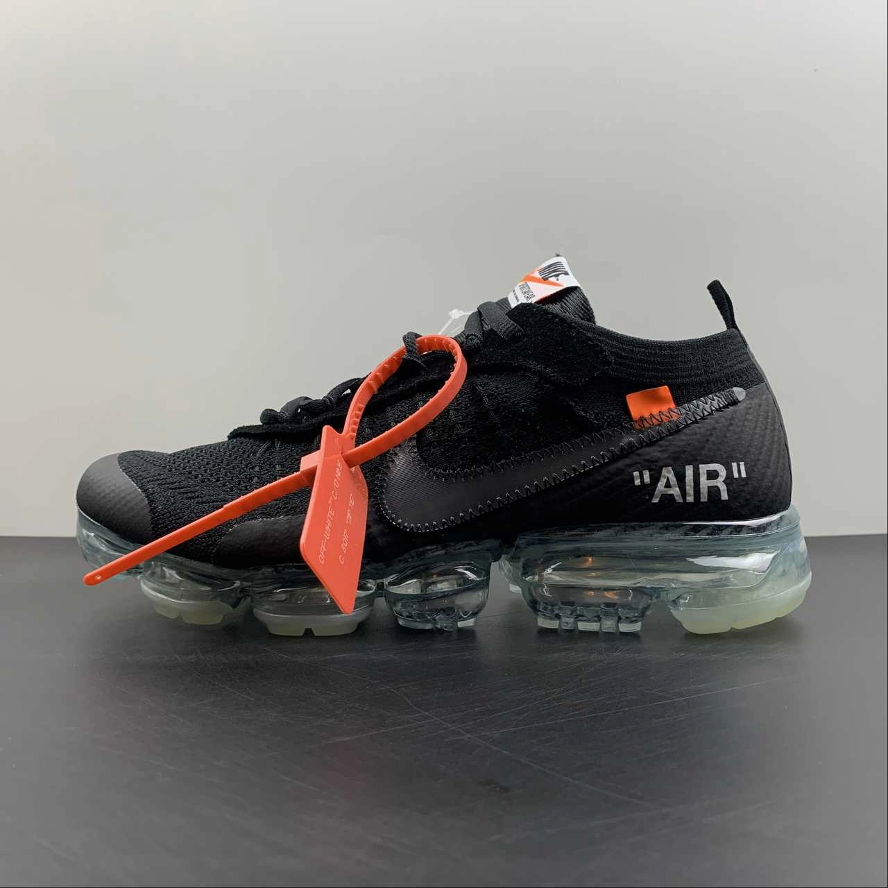 Air VaporMax FK 2018 Off-White THE 10 Black AA3831-002 Slip On Style
