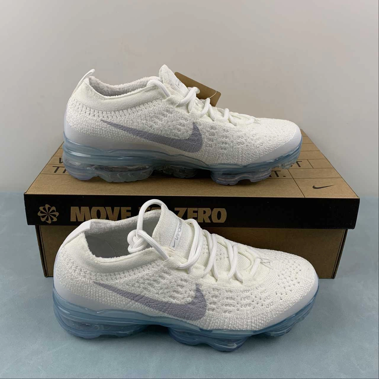 Comfortable Sole Comfort Padded Air VaporMax 2023 FK White Pure Platinum Metallic Silver DV6840-100
