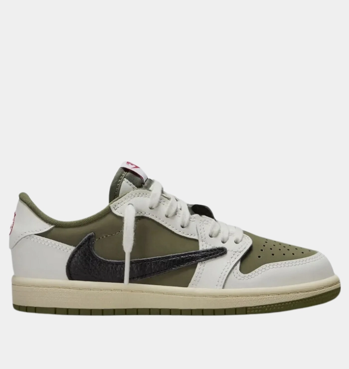 Travis Scott x Air Jordan 1 Low OG Medium Olive (PS & TD) All-day Grip Retro Style