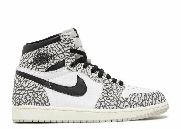 Non Slip Heel Effortless Style Air Jordan 1 High White Cement