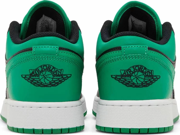 Nike Jordan 1 Low Black Lucky Green GS Silent Walk
