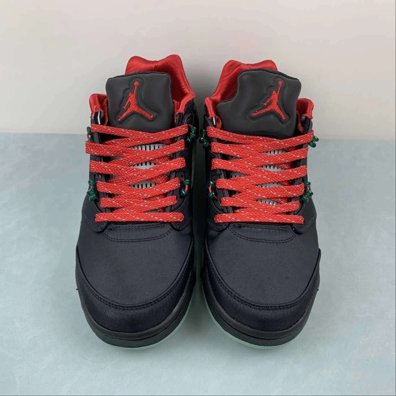 Tensile Arch Bridge Rapid Response Air Jordan 5 Retro Low Classic Jade Fire Red Metallic Silver Black x Clot DM4640-036