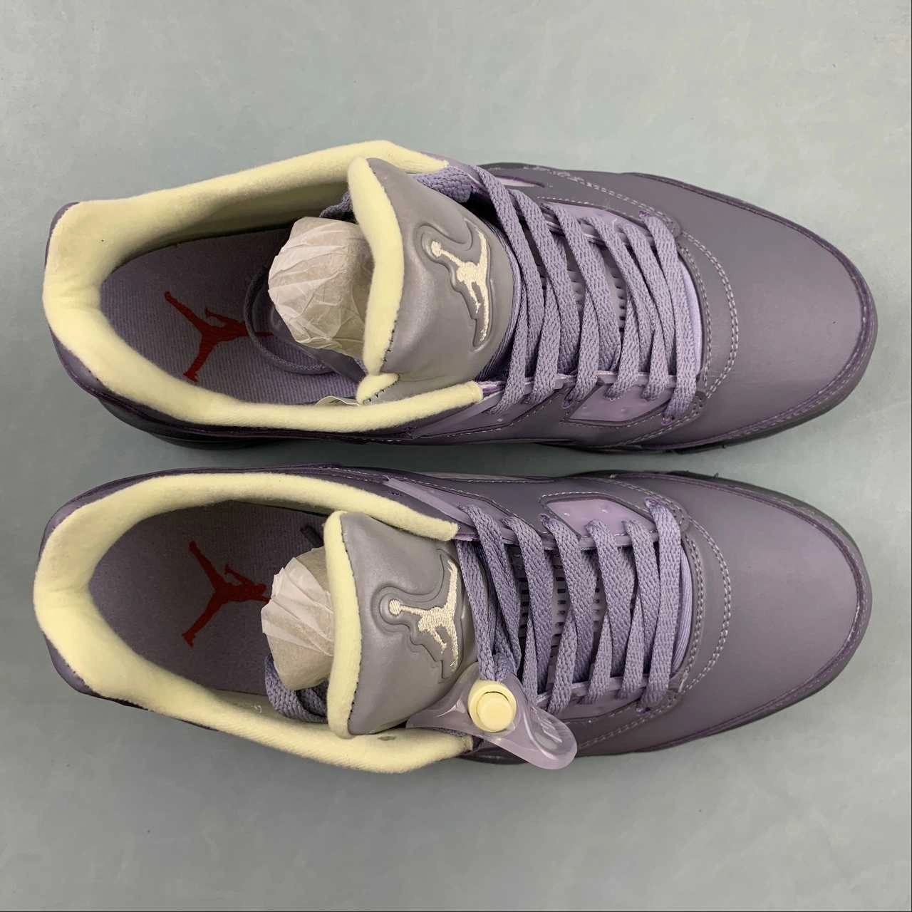 Flexible Transition Zone Lightweight Cushion Air Jordan 5 Retro Low Indigo Haze Fire Red Metallic Silver Flint Grey FJ4563-500