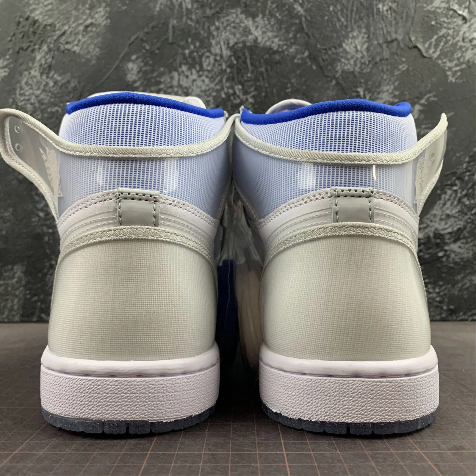 Smooth Curve Non Slip Outsole Patterns Air Jordan 1 High Zoom Racer Blue White CK6637-104
