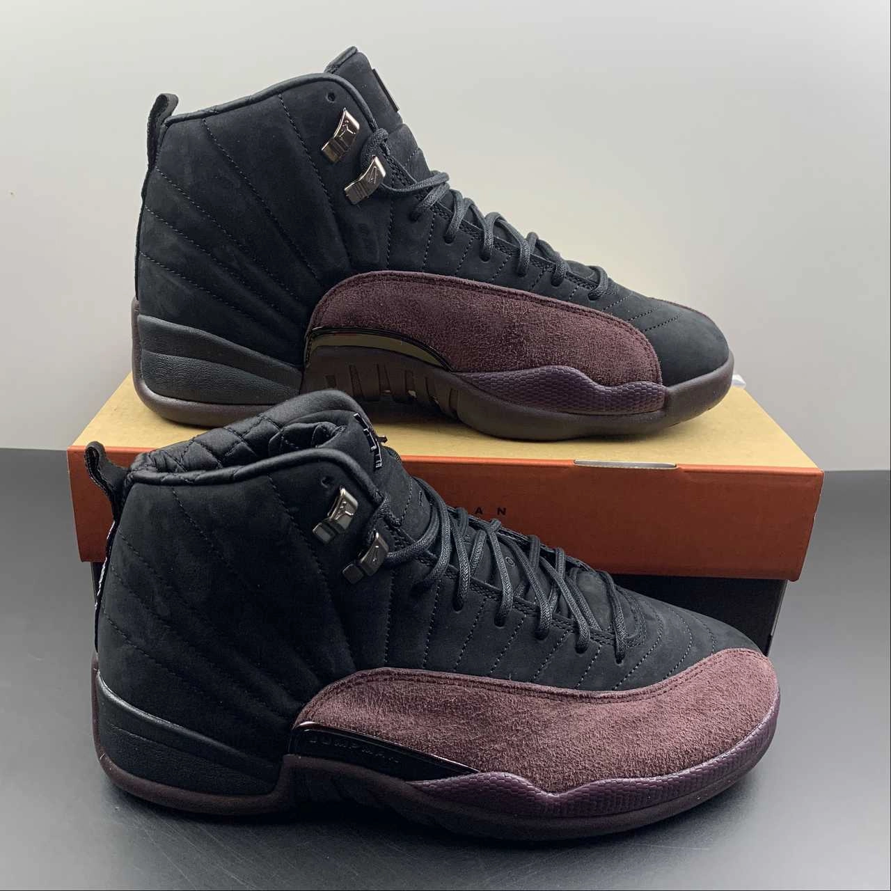Torque Control Air Jordan 12 Retro x A Ma Maniere Black Burgundy Crush DV6989-001