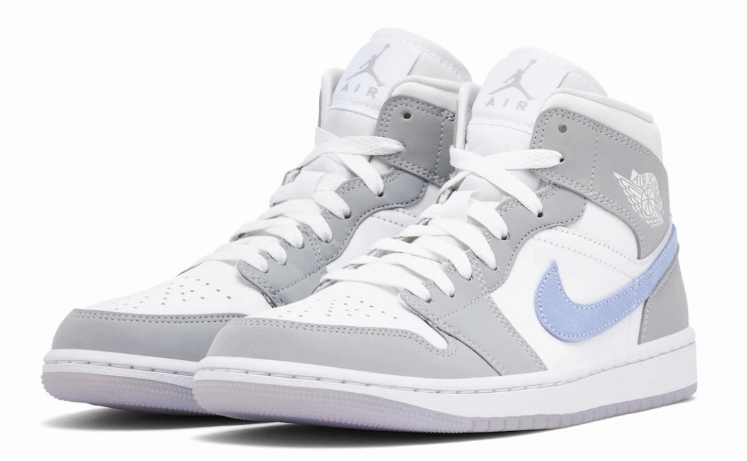 JORDAN 1 MID WOLF GREY ALUMINIUM (W) Minimal Comfort
