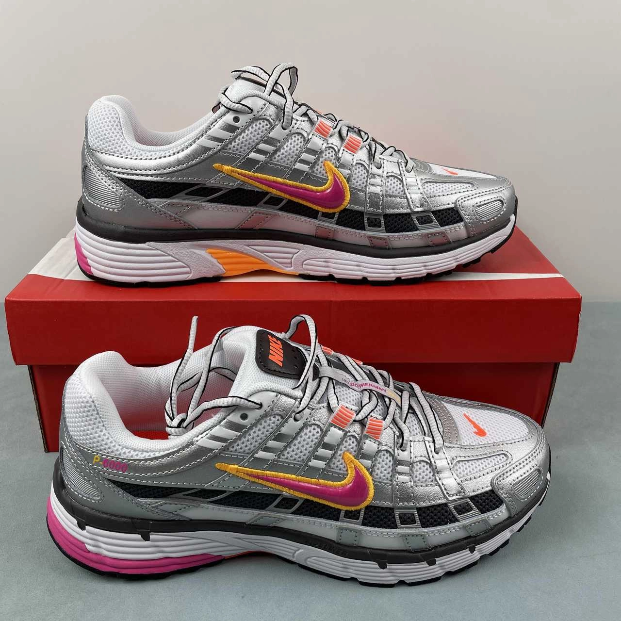 Action Gear Air Technology Nike P-6000 White Metallic Platinum Hyper Crimson Laser Fuchsia BV1021-100