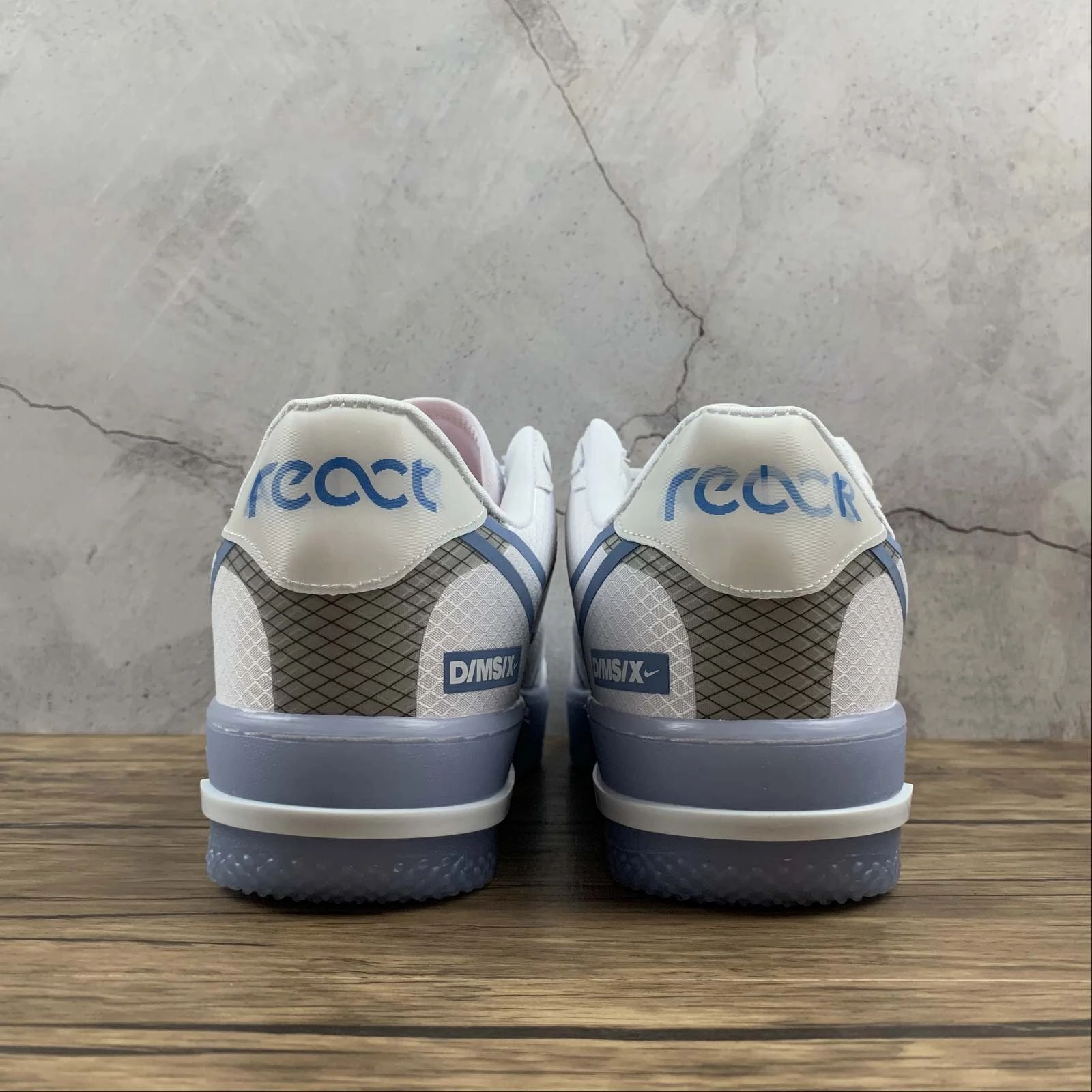 Ankle friendly Dynamic Use Air Force 1 REACT QS Ice Blue Royal CQ8879-103