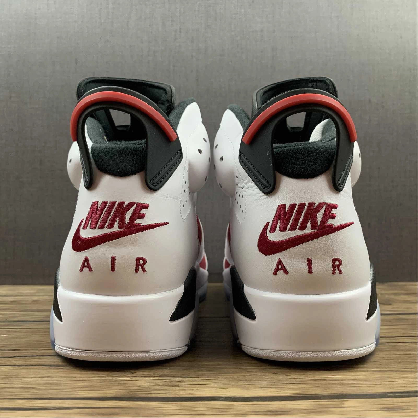 Hyperelastic Outsole Compound Balanced Drop Design Air Jordan 6 Retro White Carmine Black CT8529-106