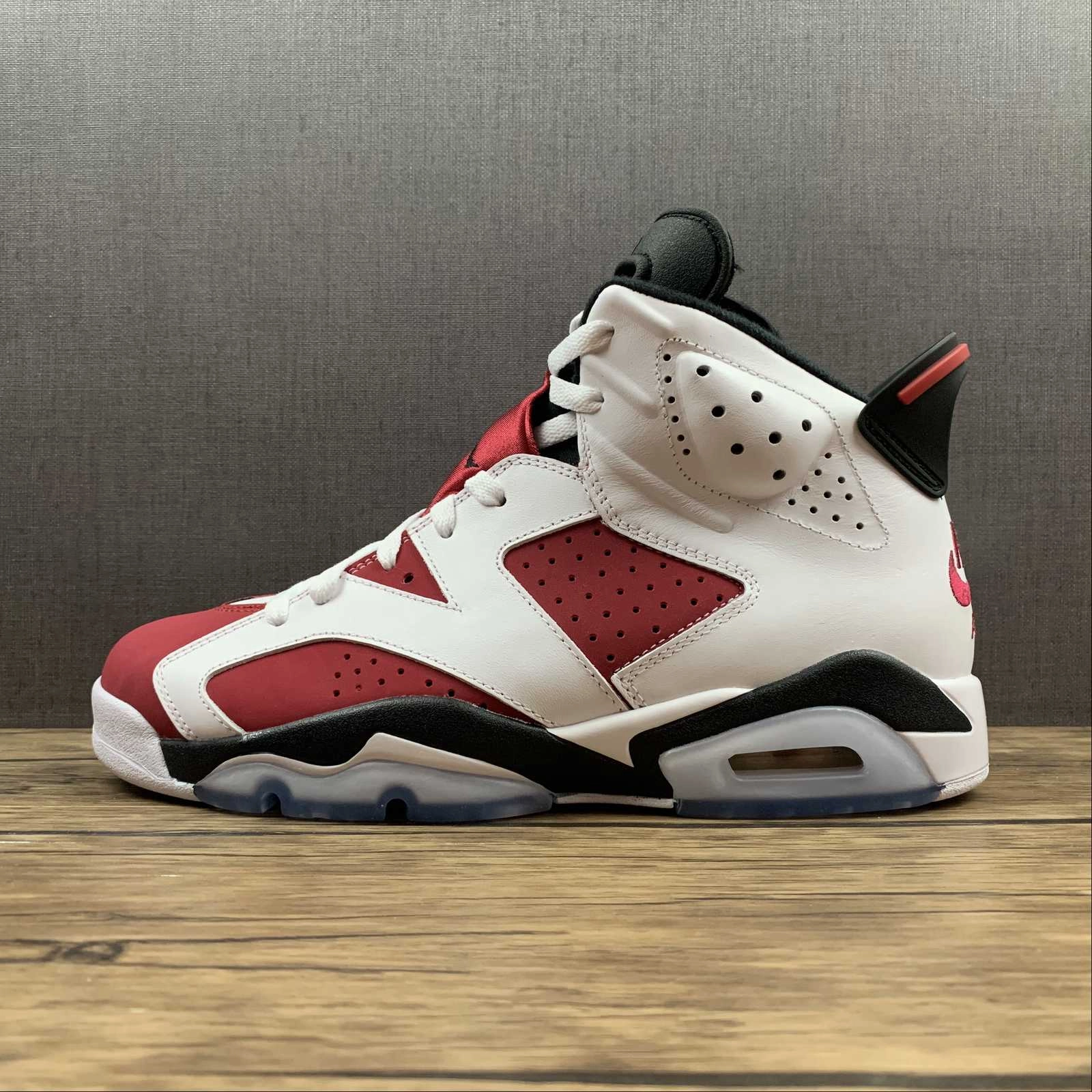Air Jordan 6 Retro White Carmine Black CT8529-106 Quick Dry Liner Material