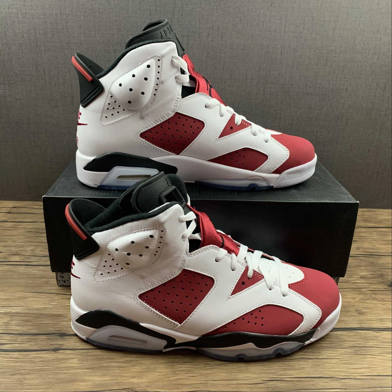Air Jordan 6 Retro White Carmine Black CT8529-106 Total Support