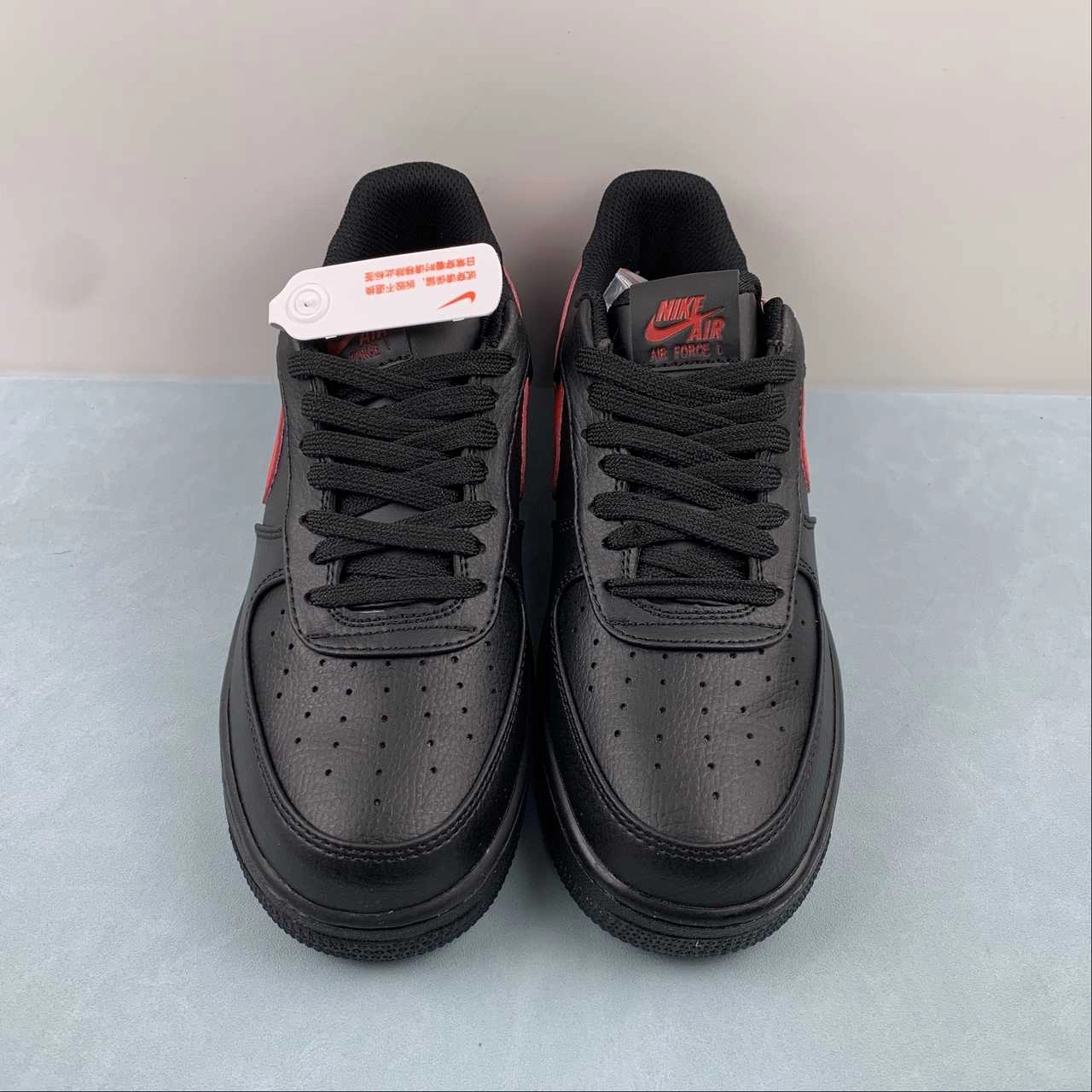 Air Force 1 07 Low Black Red CI9553-011 Child Pace