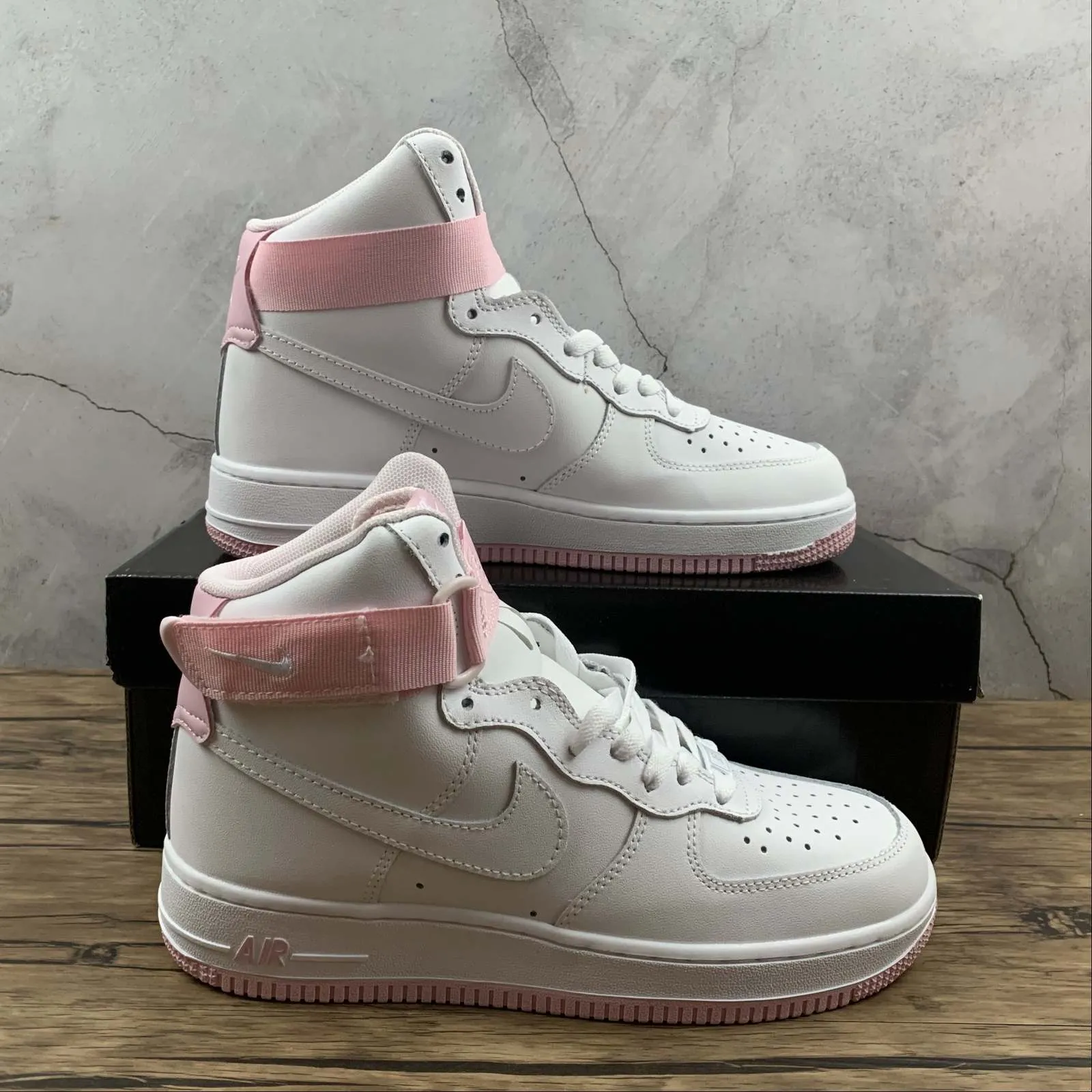 Air Force 1 07 Mid Summit White & Pink Women's CD6916-102 Cushion Points Market Day