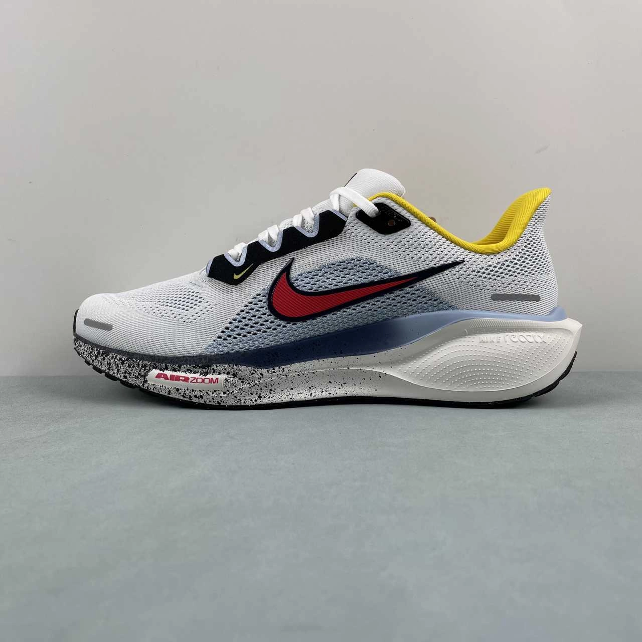 Air Zoom Pegasus 41 White Psychic Blue Speed Yellow Speed Red HJ9068-100 Walk Style Nonstop Action