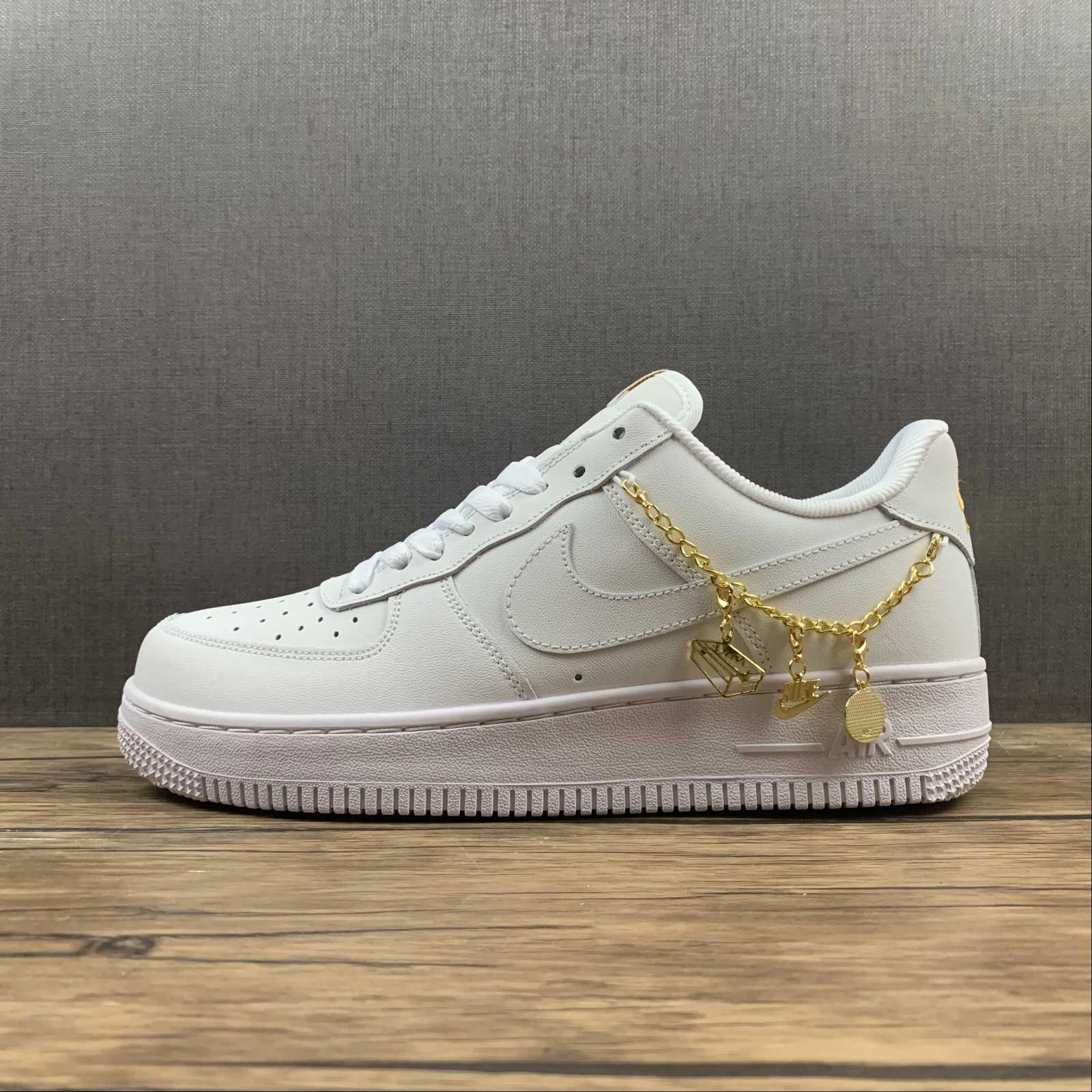 Air Force 1 07 LX White White-Metallic Gold DD1525-100 Steady Stride Travel Must