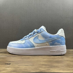 Comfortable Step Shoes Air Force 1 07 Low Blue Sky White Blue Customised CW2288-113
