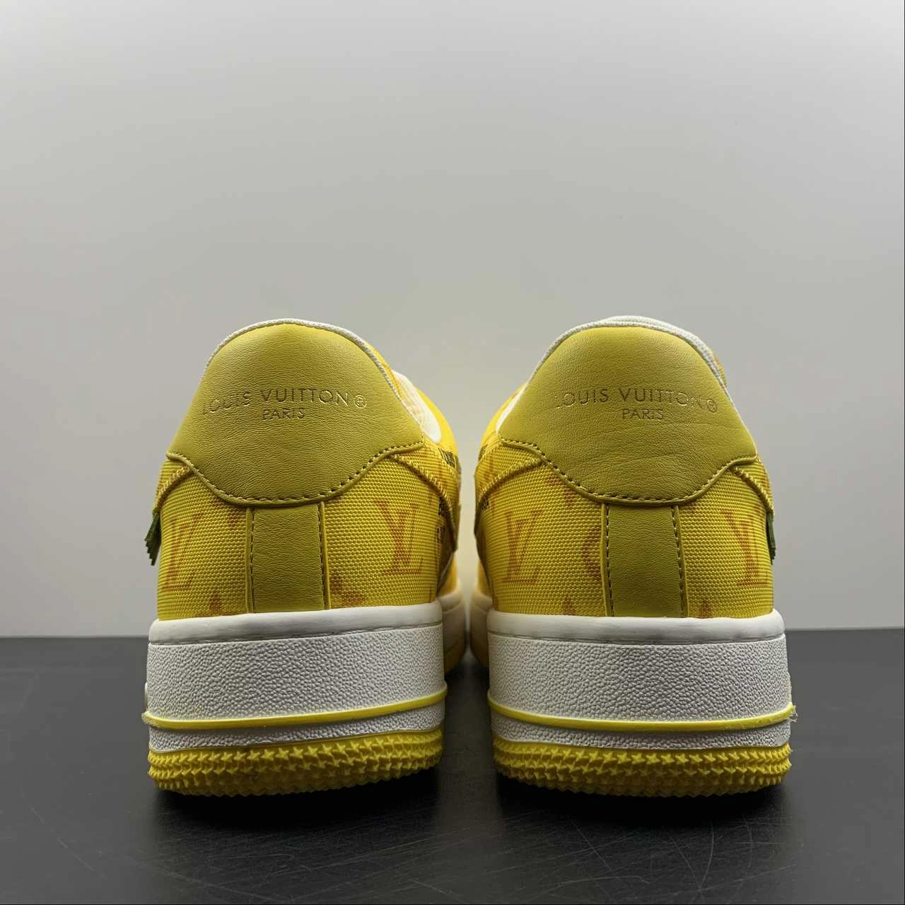 Louis Vuitton Trainer Snaker x Air Force 1 Yellow White LK0230 group run Drill Pace