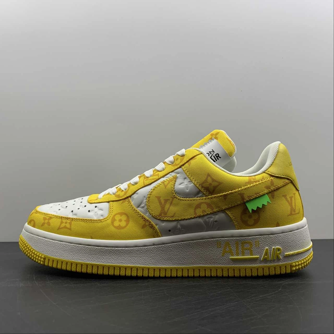 Soft Focus Louis Vuitton Trainer Snaker x Air Force 1 Yellow White LK0230