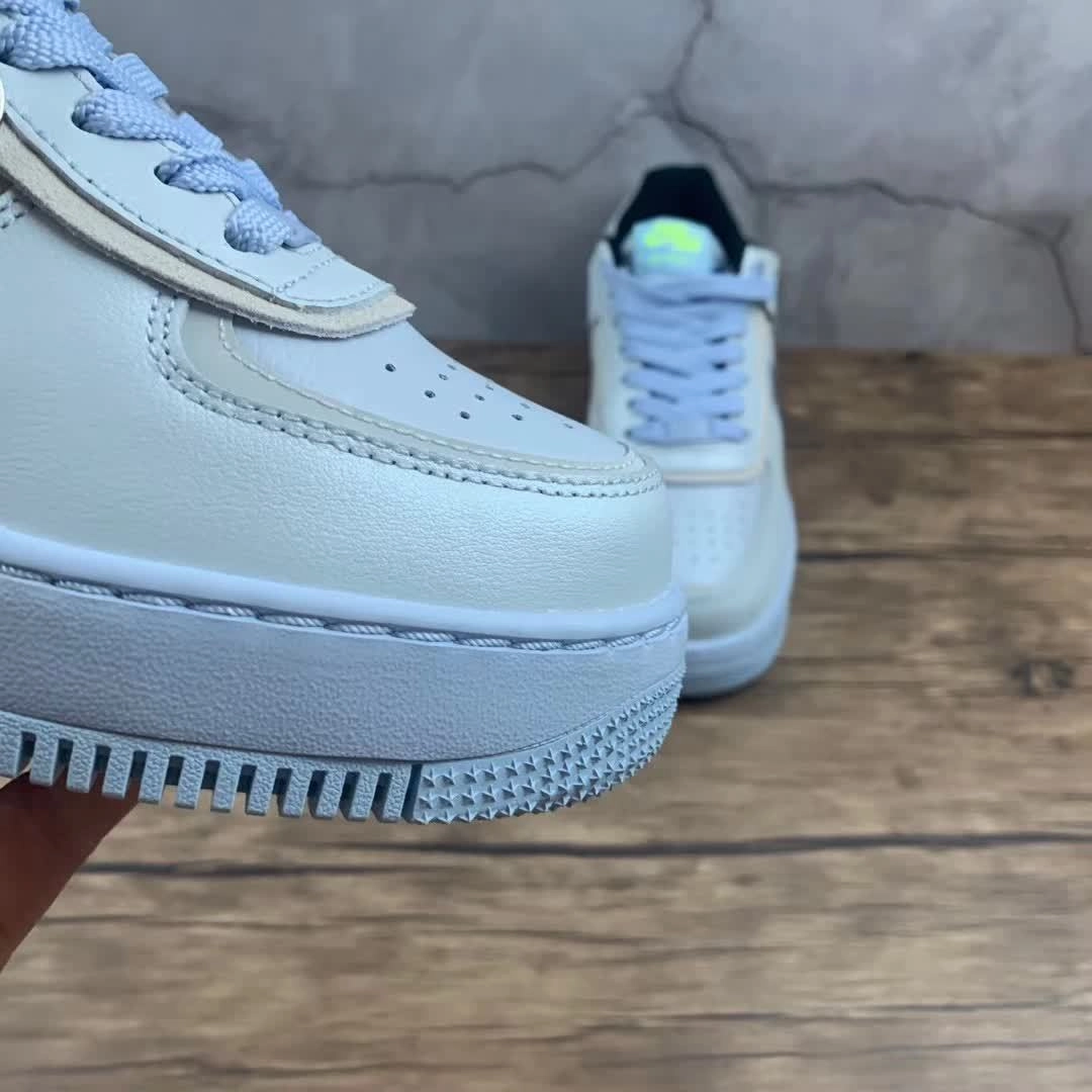 Effortless Step Lifestyle Fit Air Force 1 Shadow Snakeskin Pure Platinum Light Bone Hydrogen Blue Smoke Grey CV3027 001