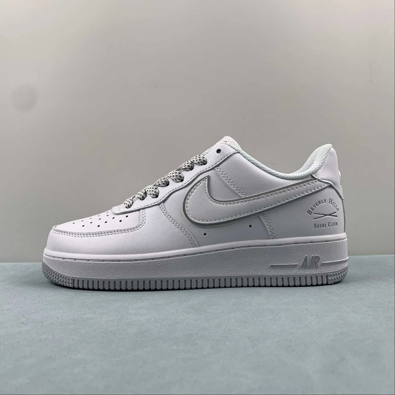 Air Force 1 07 Low Beverly Hills Sushi Club White Silver Gray NS0517-00 Relax Step Busy Walk