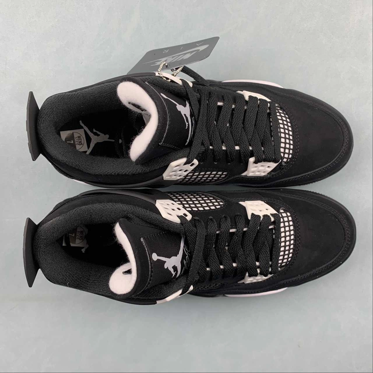 Air Jordan 4 Retro White Thunder Black FQ8138-001 Fitness Footwear