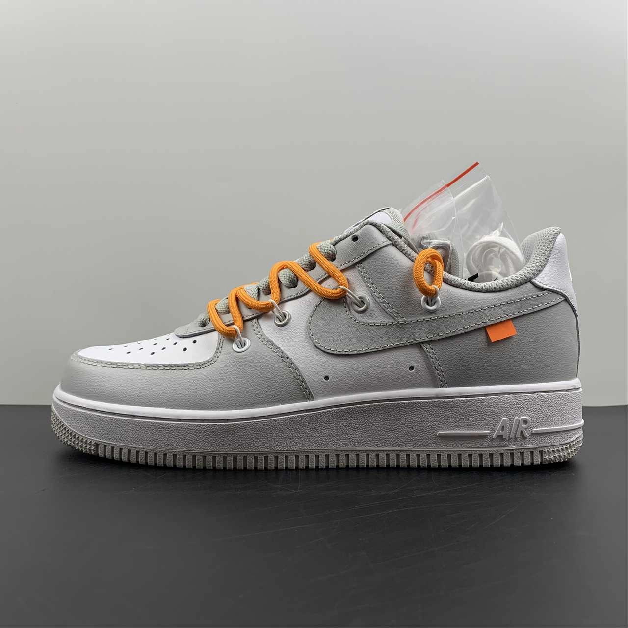 Air Force 1 07 Low White Grey Stay Custom CV1724-107 Airy Fit