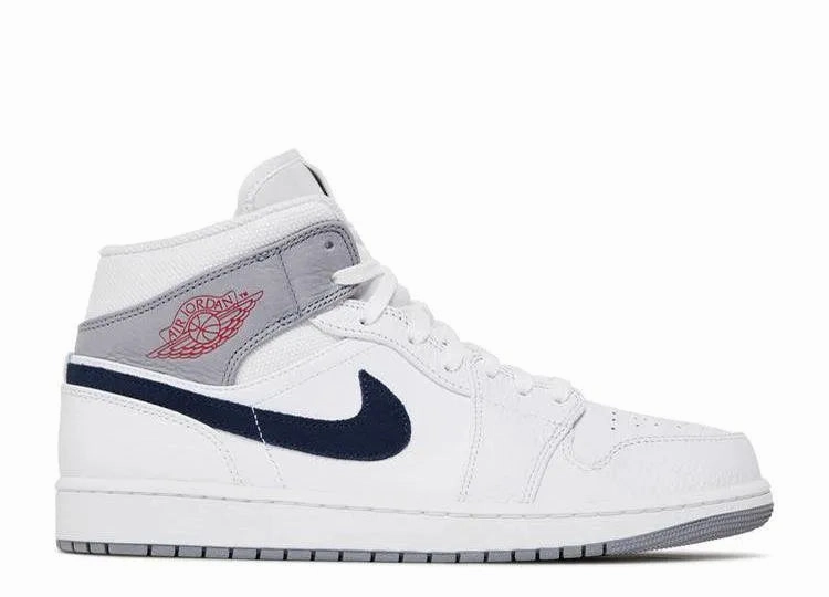 Suede Material Taxi Ride Air Jordan 1 Mid Paris White