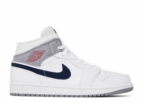 Air Jordan 1 Mid Paris White Round Toe Outing Fit